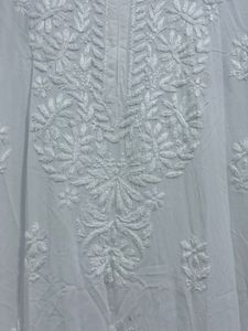 White Chikankari Embroidered Kurta