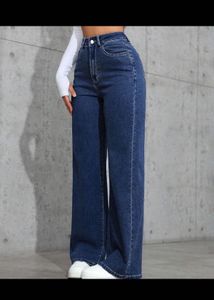 Wide Leg Dark Wash Denim Jeans