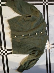 Green Knit Cardigan