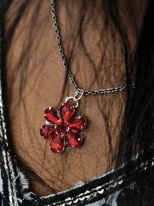 Red Flower Necklace