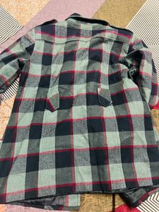 Woolen Check Coat