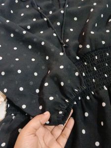 Polka Dot Ruffle Blouse