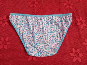 Coton Strip Panty Blue