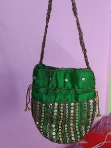 Green Potli Bag
