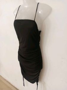 SEXY BLACK RUCHED BODYCON