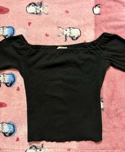Black Off Shoulder Top