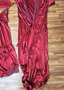 6 Piece Satin Bridal Nightwear (Unused)