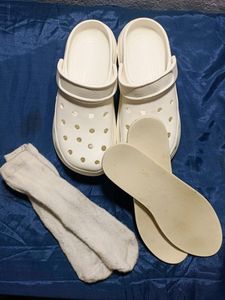 White Crocs Unisex Size 9