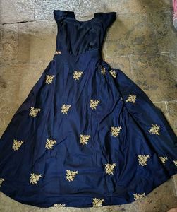 Elegant Navy Blue Ethnic Gown