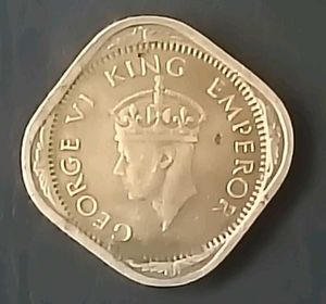 Vintage 1944 Indian 1/2 Anna Coin