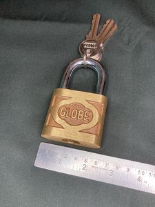 🆕Globe Brass Lock With 3 Keys ( 2.5inch - 480gms)