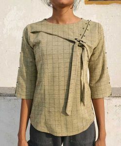 Beautiful Khaki A-line Top 🎀