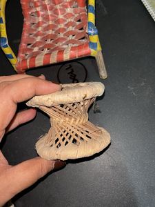 Miniature Woven Chair &amp; Stool Set
