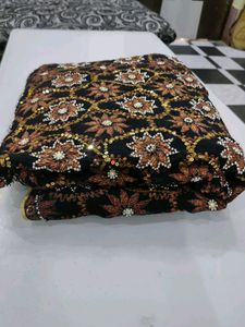 Party Wear Black Full Work Saare