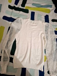 White Puff Sleeve Top
