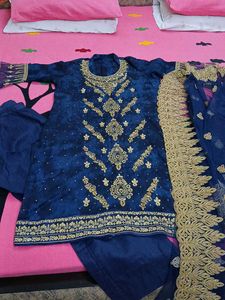 Heavy Embroidery Suit For Wedding Wear