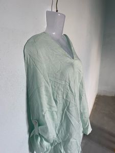 Mint Green V-Neck Top