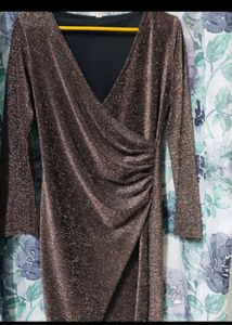 Shimmer Wrap Party Dress