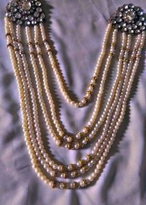 Elegant Pearl &amp; Stone Necklace