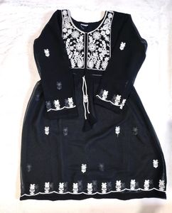 Black Chickenkari Kurti