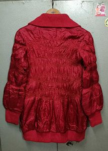 Stylish Maroon Quilted Jacket