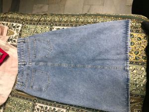 High Waist Denim Skirt
