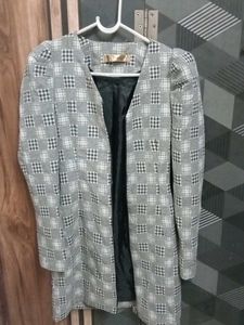 Checkered Puff Sleeve Mini Dress