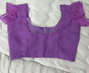 Lavender Ruffle Sleeve Blouse