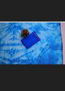 Blue Farewell Tie-Dye Saree