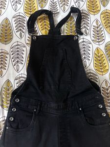 Black Denim Overalls