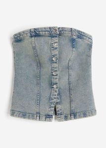 Denim Cordet Top
