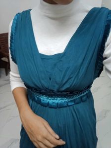 Blue Sleeveless Dress(only Top)