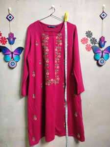 🌺Floral Embroidered Winter Kurta/Dress