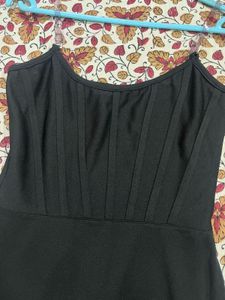 Sleek Black Slit Gown