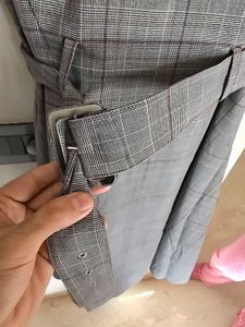 Gray Plaid Dress