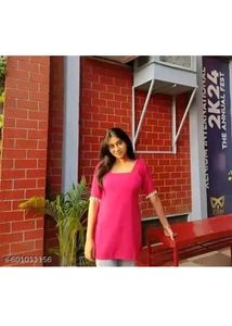 Pink Tunic Top &amp; Ripped Jeans
