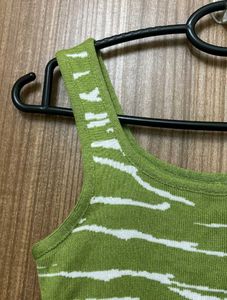 Green Zebra Bustier Crop Top