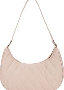 Pink Quilted Crescent Bag