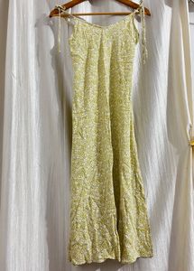 Floral Tie Strap Maxi Dress