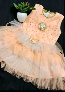 Frock Peach Colour