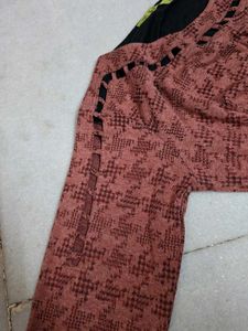 Patterned Long Sleeve Top