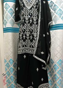 Elegant  Festive Black Palazzo Set 40&#34;