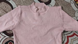 Mini Pink Knitted Dress(stretchable)