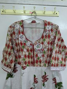 Full Cotton Designer Suit With Uper Linner Size 36