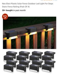 Neo Elect Plastic Solar Wall Light | Pack Of 3