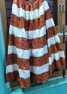 Tiered Floral Print Skirt