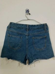 Ripped Denim Shorts