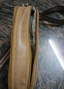 Brown Multishaded Sling Bag.