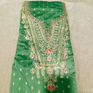 Gotta Patti Embroidery Work Unstitched Suit