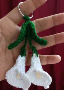 Crochet Lily Flower Keychain